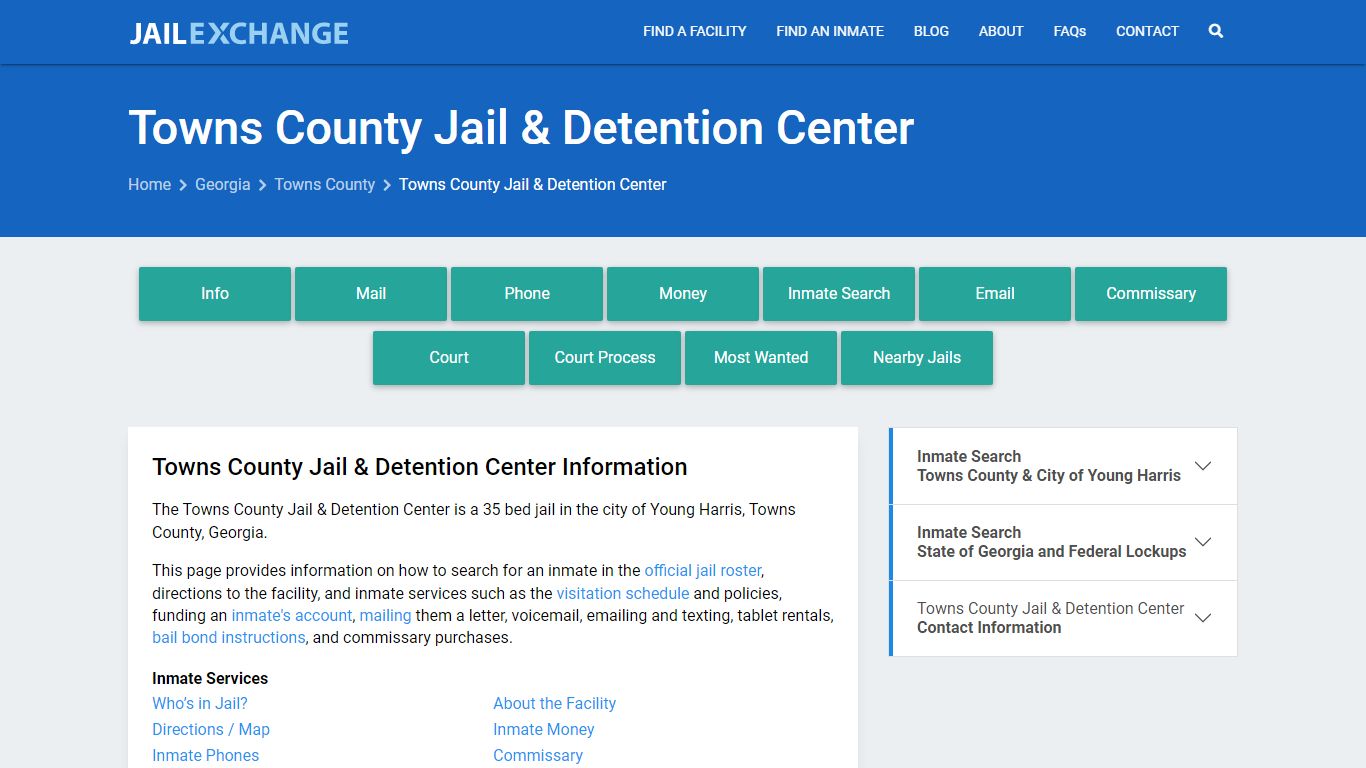 Towns County Jail & Detention Center - Jail Exchange